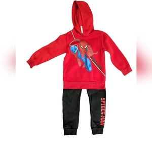 Spiderman Hoodie and Sweatpants Set Boys Size 7